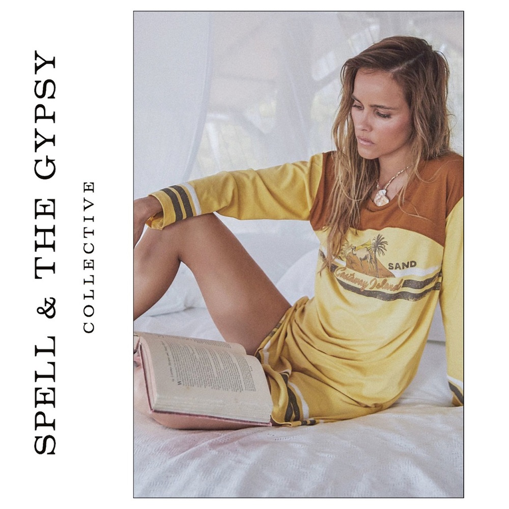 Spell & The Gypsy White Sand Organic Tee Dress